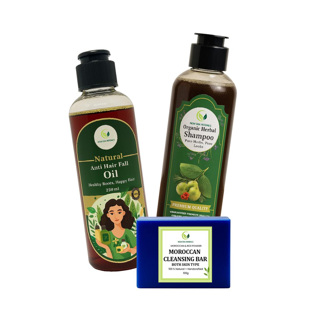 Organic Hair Oil, Shampoo & GET Moroccan  Soap FREE