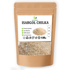 New Era Herbals Isabgol Chilka in a brown resealable pouch with a clear window