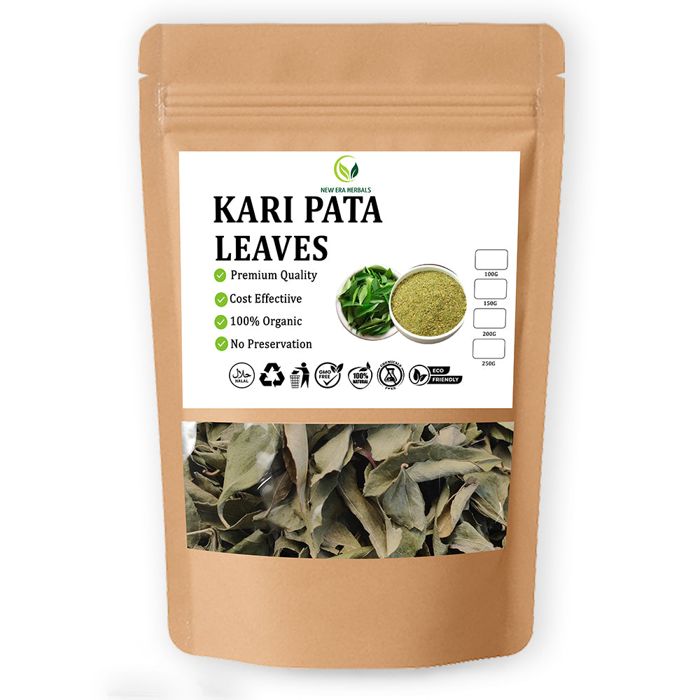 New Era Herbals Kari Pata dried curry leaves in a resealable pouch