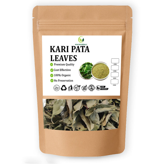 New Era Herbals Kari Pata dried curry leaves in a resealable pouch